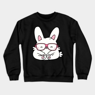 Bunny With Glasses Crewneck Sweatshirt
